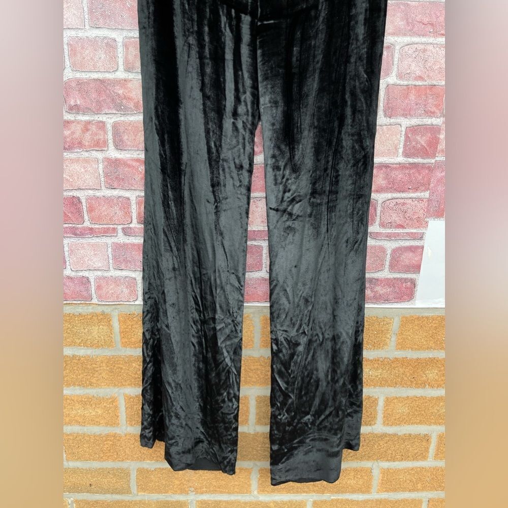 Philosophy Di Alberta Ferretti Black Velvet Trouser Pants Size 8 - Picture 4 of 16